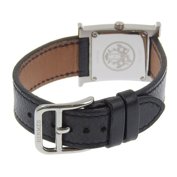 ERMES Watches HH1.210 blackDial Stainless Steel/Embossed Leather Quartz - Picture 4 of 8